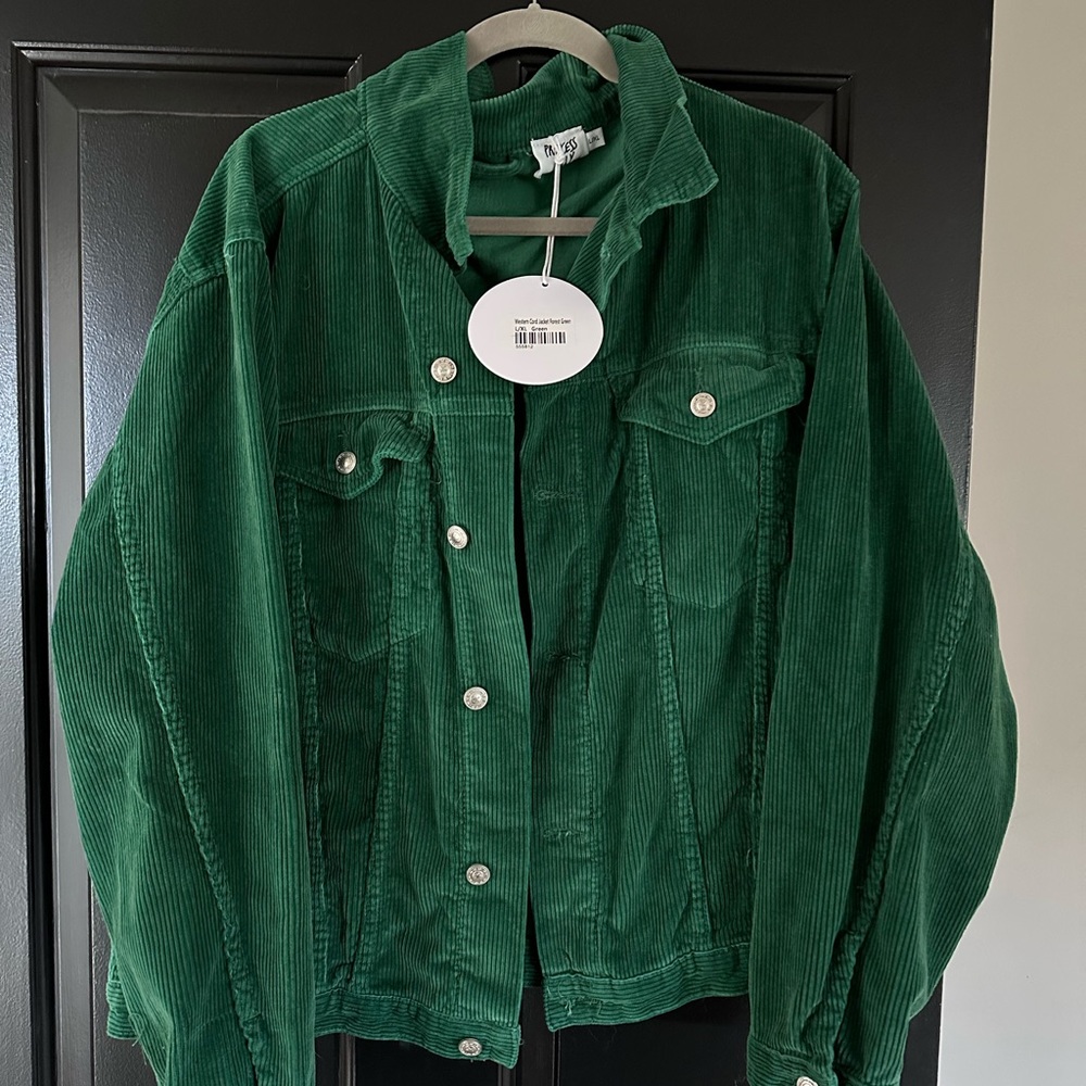 green oversized jacket